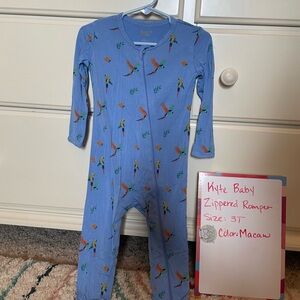 Kyte Baby Zippered Romper, Macaw, 3T